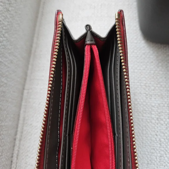 Dooney & Bourke Grey and Burgundy Women's Bag And Wallet - Picture 15 of 15